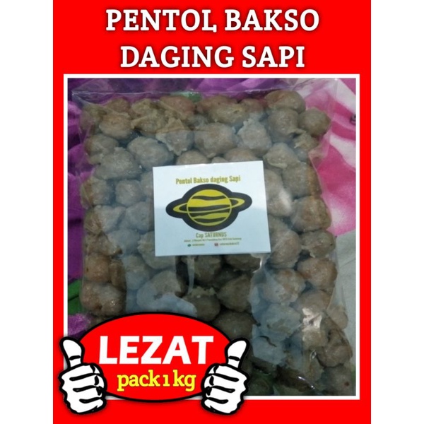 

pentol bakso / cilok daging sapi isi 150++ (1kg) + saos manis ria rasa