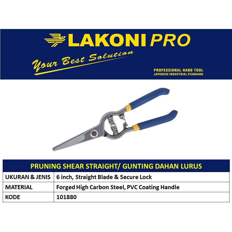 LakoniPro / Jetjotools Gunting Dahan Lurus Pruning Shear LAKONI PRO