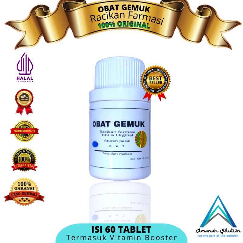 [100% ORIGINAL] OBAT GEMUK RACIKAN FARMASI | SUPLEMEN PENAMBAH BERAT BADAN | OBAT PENGGEMUK BADAN AMPUH