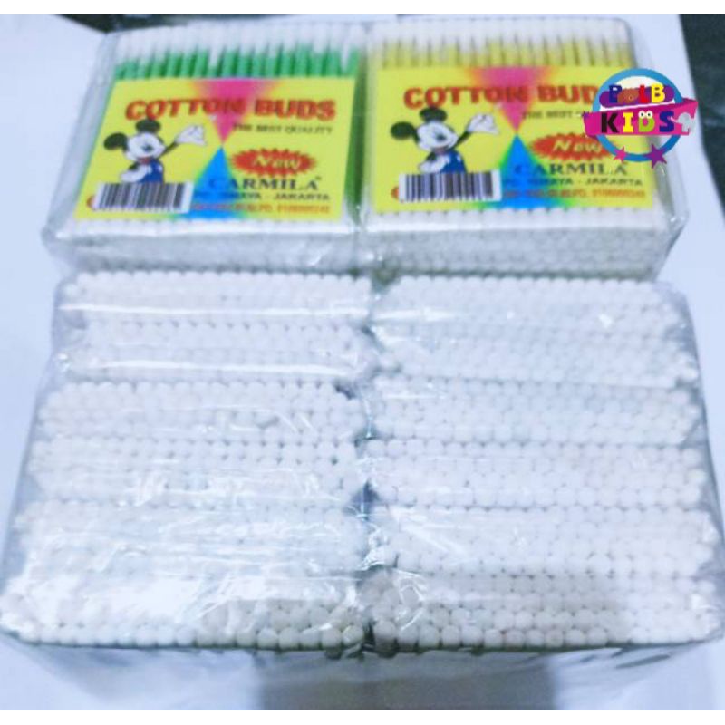 Cotton Bud Bud Korek telinga Kuping Kapas Balok isi 65Pcs