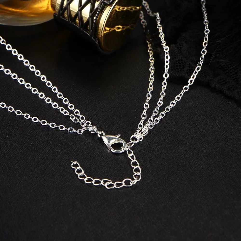 Kalung Wanita Korea fashion Multilayer Panjang Antik Necklace Import