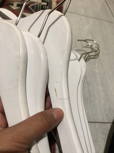 Hanger Kayu Palang Jepit Besi Isi 6 Pcs / Gantungan Baju Palang Jepit