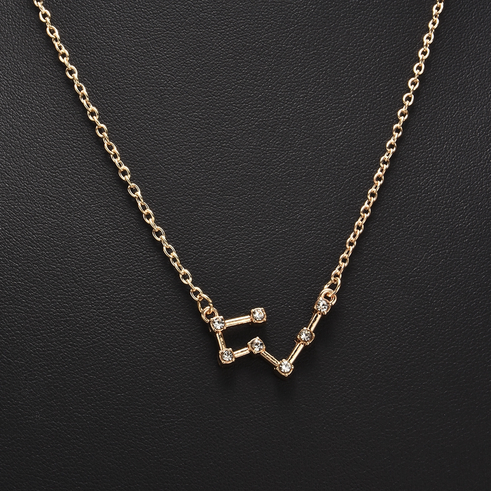【TERSEDIA &amp; COD】Emas Gadis Korea Dua Belas Constellation Liontin Kalung
