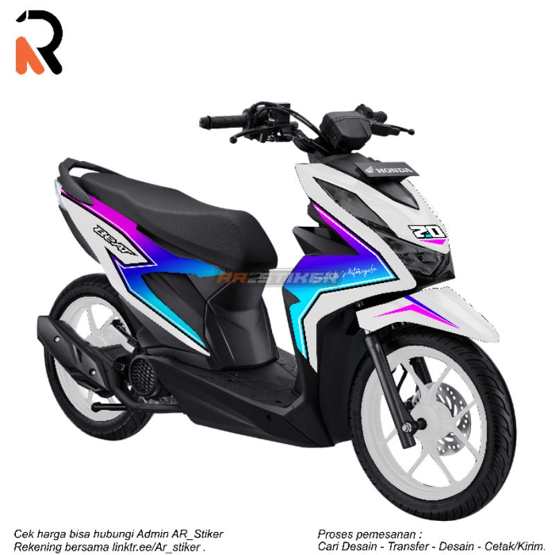 Decal Sticker honda beat street 2022 Aurora