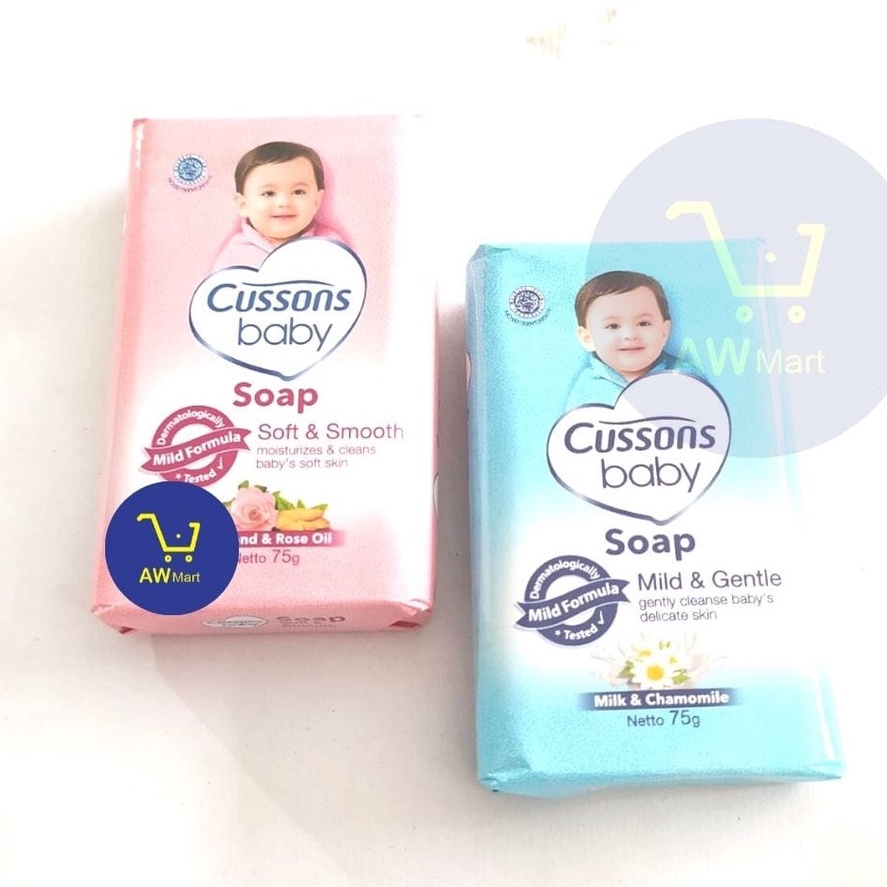 SABUN CUSSONS BABY MILD &amp; GENTLE / SOFT &amp; SMOOTH 75 G