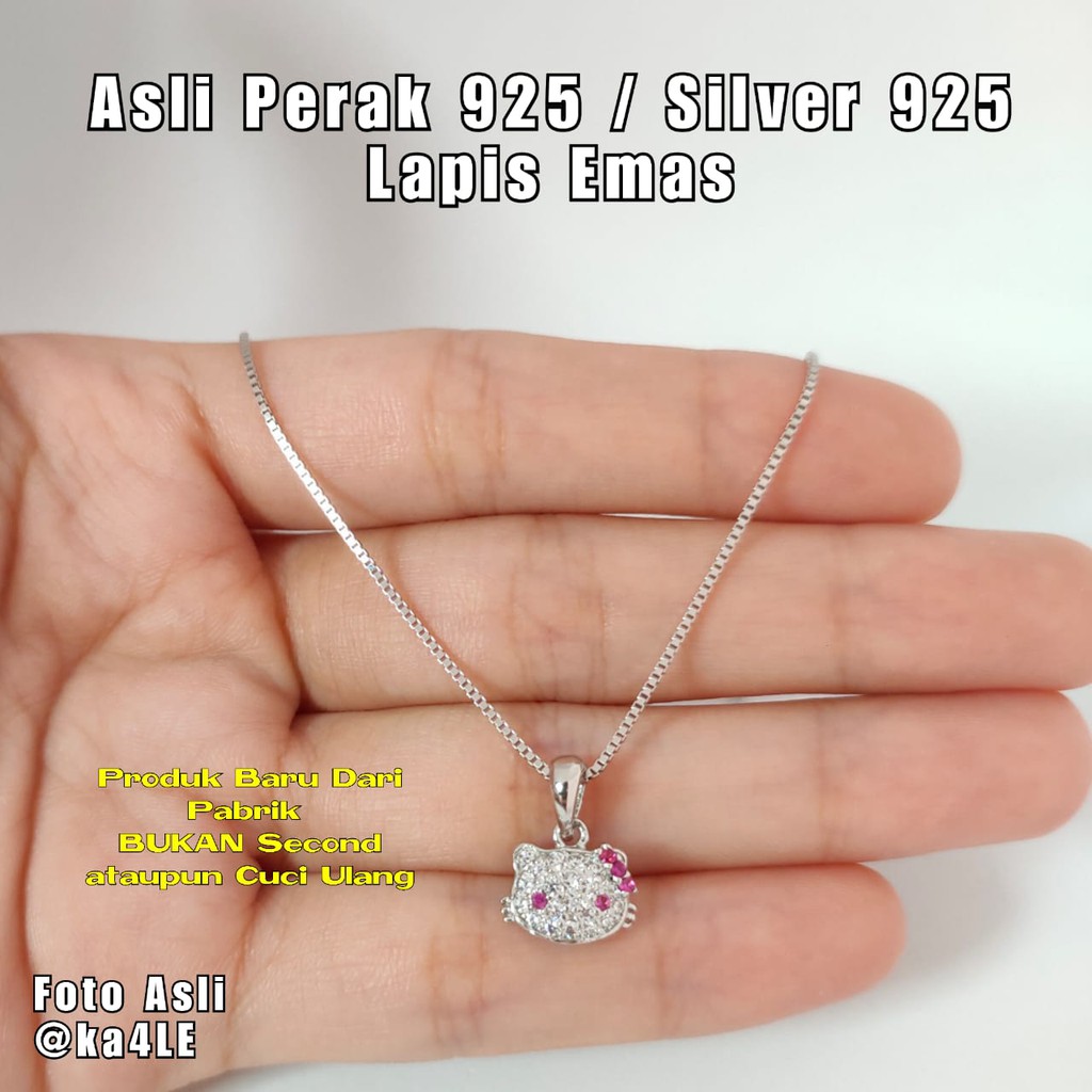Kalung Perak Anak Perak Silver 925 Asli Anak Perempuan Anti Karat Perak Bayi Babygirl Lucu ka4Le