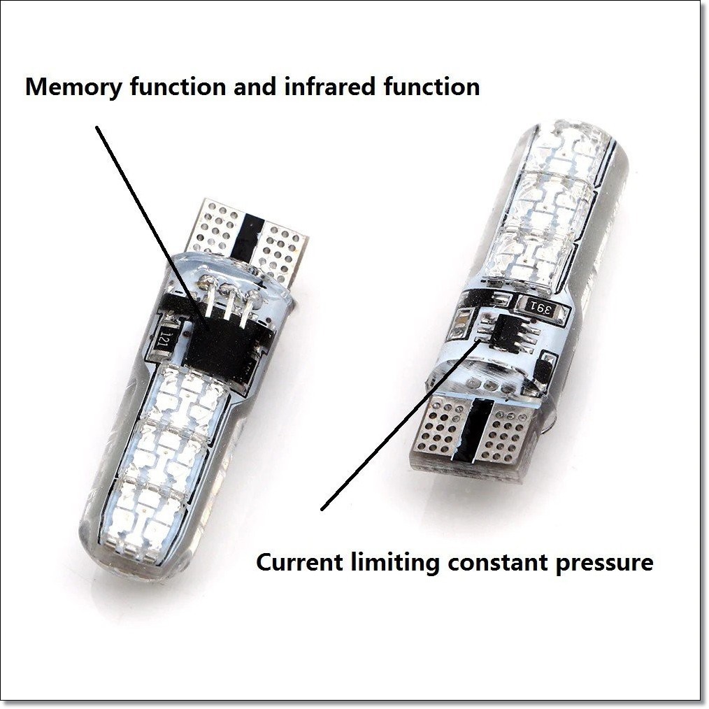 LAMPU LED MOBIL MOTOR T10 RGB SMD ISI 2PCS REMOTE
