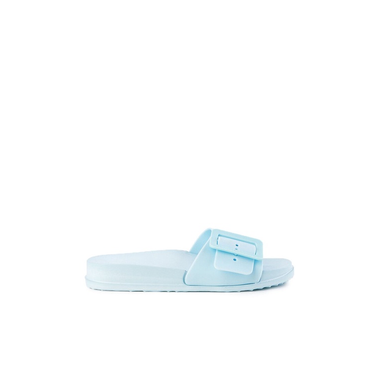 SANDAL SLIDE WANITA HUSH PUPPIES ORIGINAL CASUAL BRANDED BLUE HW14