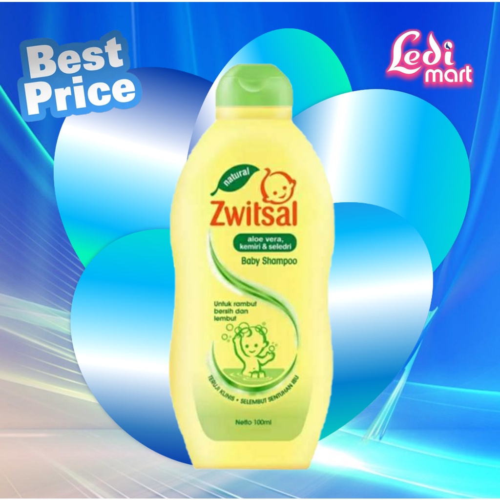 ORIGINAL ZWITSAL Baby Natural Shampoo Aloe Vera, Kemiri, Seledri 100ml / Sampo Bayi / LEDI MART