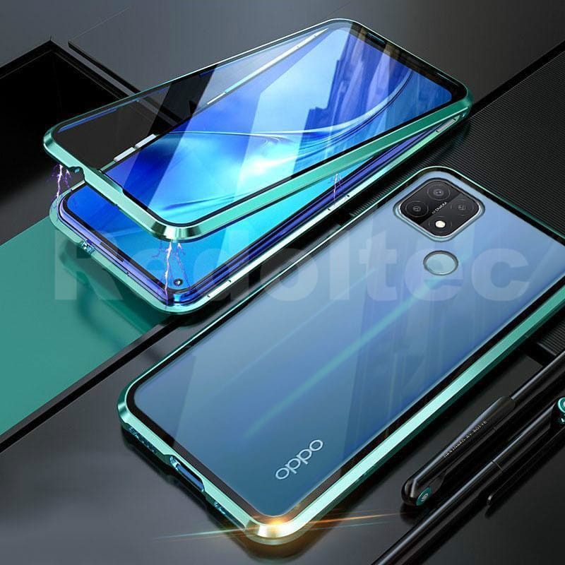 Oppo Vivo Case Double Side Glass Magnetic Case Cover Casing Depan Belakang