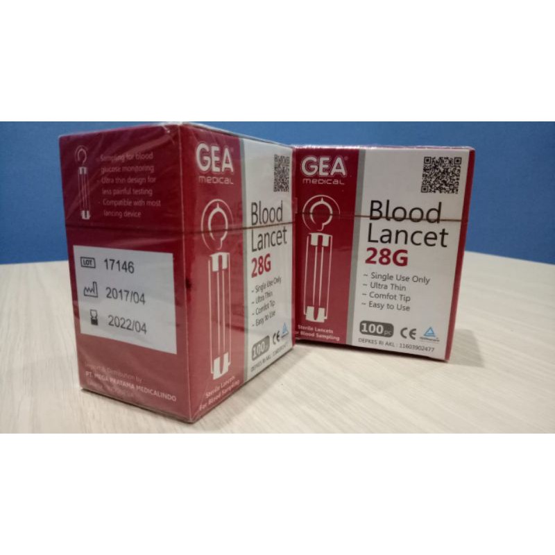 Jual Blood Lancet GEA Ukuran 28g / GEA medical blood lancet 28g Shopee Indonesia