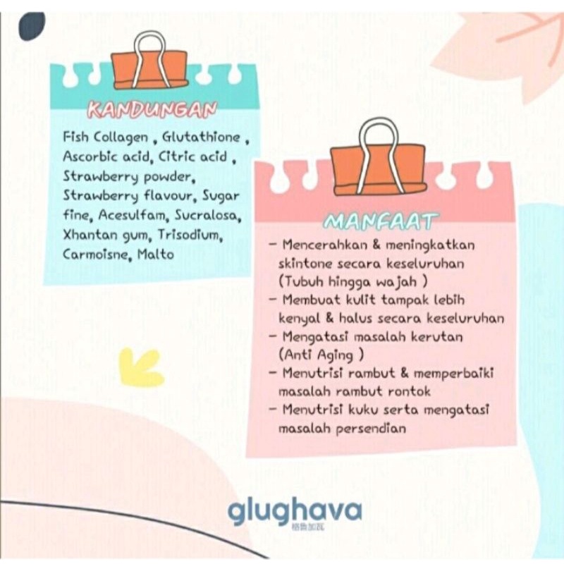 READY STOCK GLUGHAVA COLLAGEN 50 GR VIRAL TIK TOK