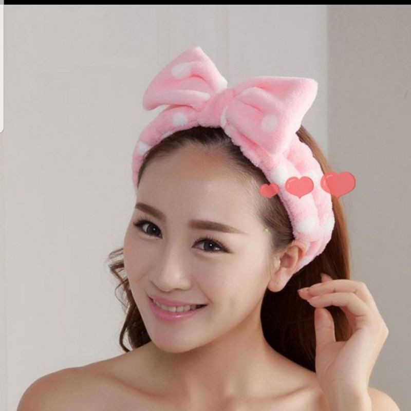 bandana masker / bando mandi / facial headband hairband korea model pita