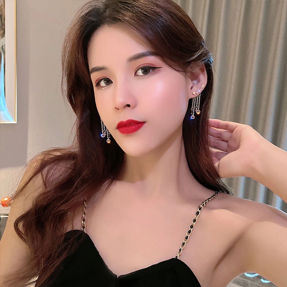 1 Pasang Anting Liontin Rumbai Gaya Korea Untuk Wanita