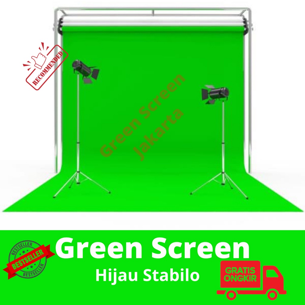 2 meter Green Screen Hijau Stabilo 80gsm green screen geming green screen YouTubers