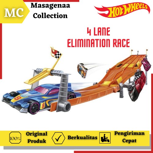 Mainan Lintasan Jalanan Arena Hot Wheels Hotwheels Hotwheel Trek Track Set Race Balapan 4 Lane Mobil
