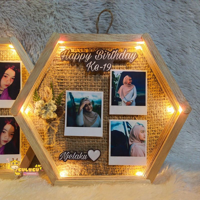 

- EDELWEISS IN FRAME - KADO ULANG TAHUN SAHABAT - KADO ANIVERSARY - POLAROID HEXA FRAME - KADO UNTUK PACAR - KADO ANNIVERSARY - HARI IBU- HARI GURU