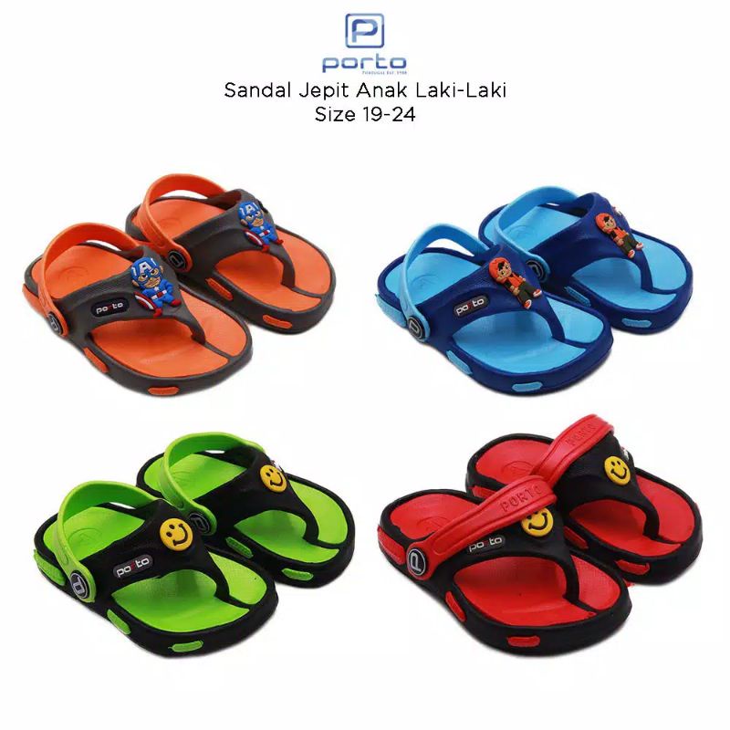 Sandal Jepit Tali Porto 602 Size 19-24 Sandal Anak Bayi Laki