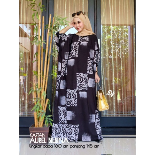 Daster Kekinian Daster Kaftan Jumbo Ld 150 Cm Panjang 140 Cm Lengan Karet