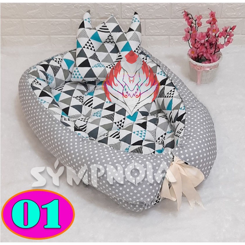 Baby Nest Free Bantal Peyang Mahkota / Babynest / Kasur Bayi / Kado Lahiran