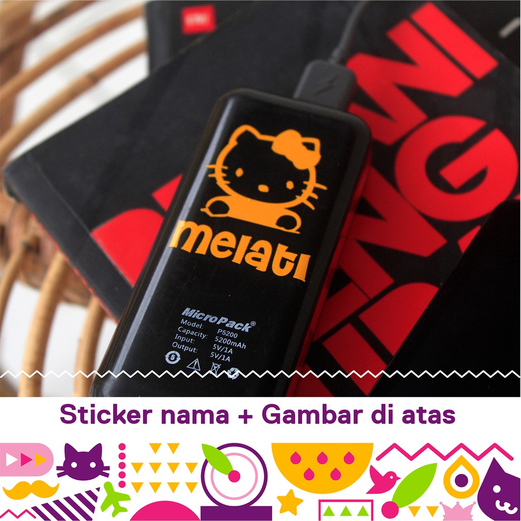 Stiker Label Nama Cutting Murah Unik Lucu Waterproof LABEL TULISAN