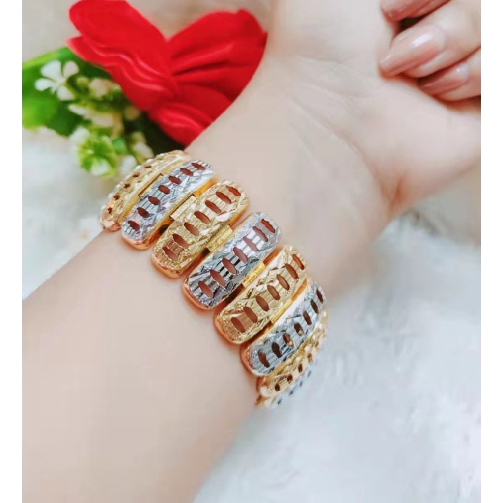 Gelang Xuping Rantai Kombinasi Lapis Emas 24k Perhiasan Fashion 1226.1229