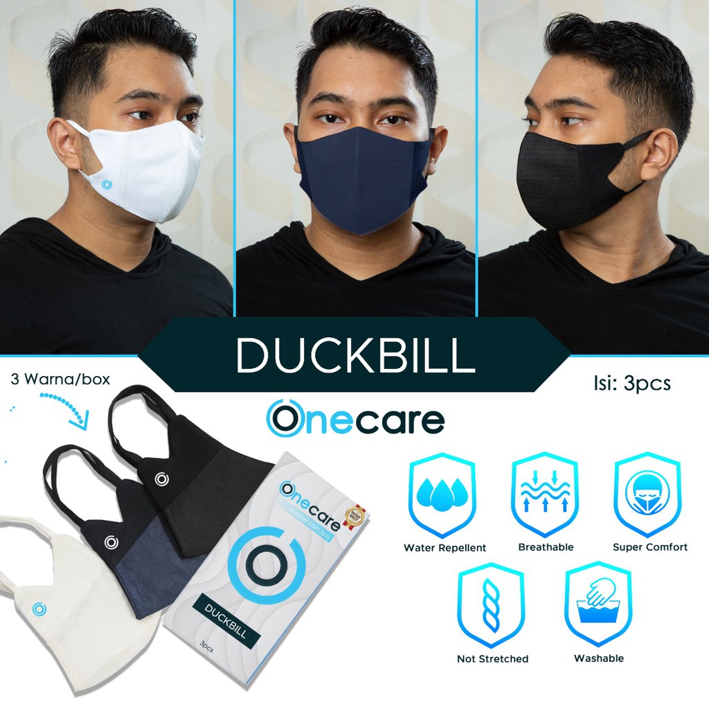 [MASKER ONECARE DUCKBILL] masker onecare duckbill original ISI 12PCS bisa cuci pakai
