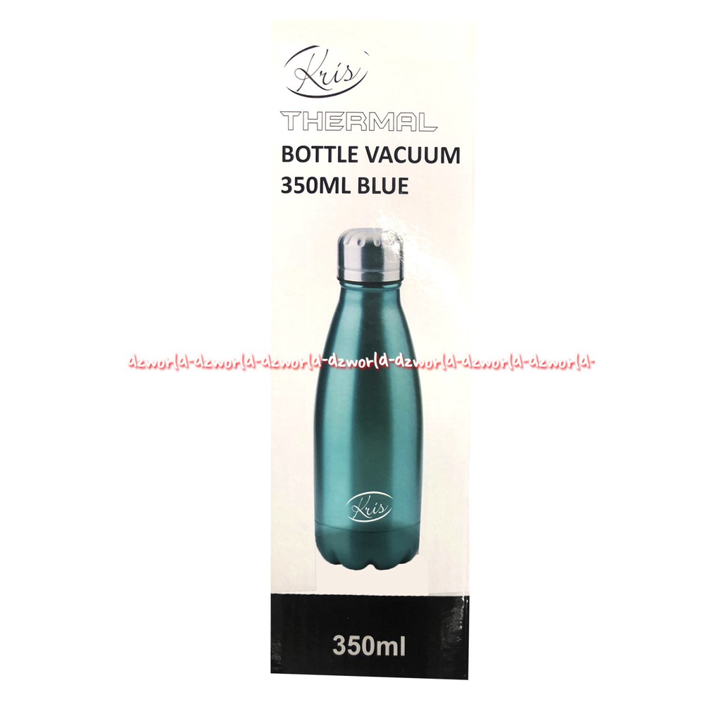 Kris Thermal Bottle Vacuum 350ml Blue Botol Minuman Panas Dingin Tahan Lama Termal Botle Vakum Krischef Krisbow Warna Hijau Tosca 350 ml