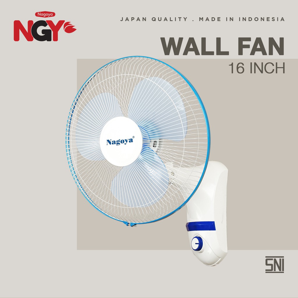 

NAGOYA NG-16WF Kipas Angin Dinding Gantung 16 in / Tornado Wall Fan 16 inch Putih Glossy | NGY