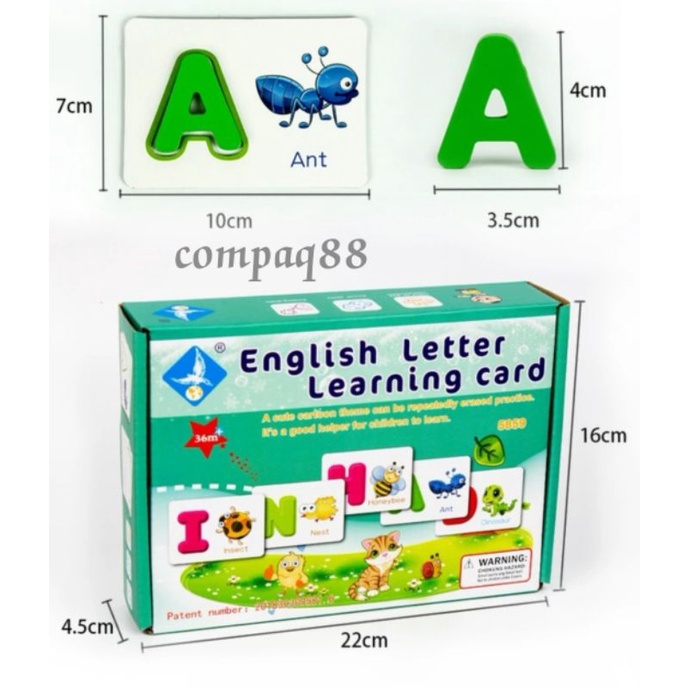 Mainan Edukasi ENGLISH LETTER LEARNING CARD