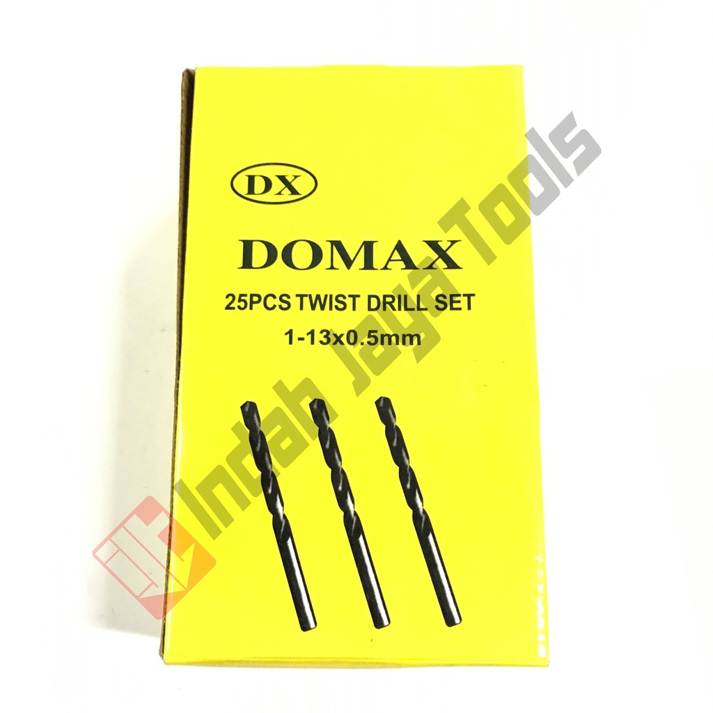 DOMAX TAIWAN Mata Bor Besi Set 25 Pcs 1- 13 mm