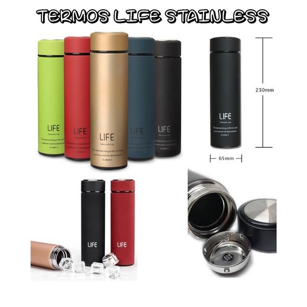 Termos LIFE 500ml Vacuum Flask Botol Air Tahan Panas Stainless