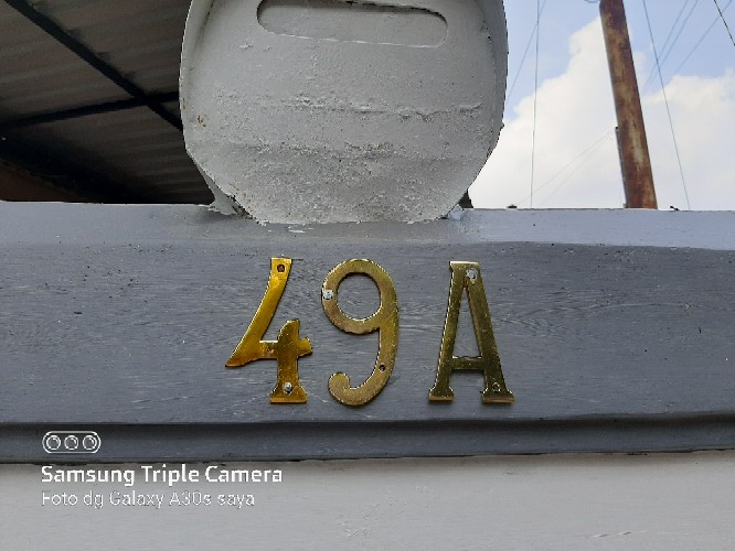 Huruf Angka Nomer Rumah Kuningan Tinggi 10 Cm Angka Nomor  4