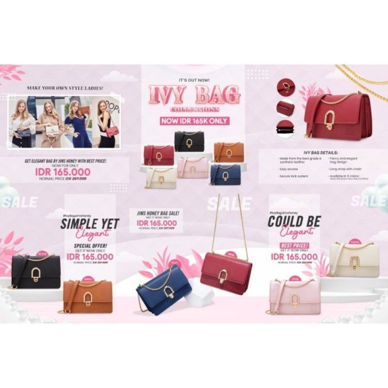 lvy Bag by Jimshoney//Tas wanita//tas cantik//tas murah//mini tas//ORIGINAL JIMSHONEY