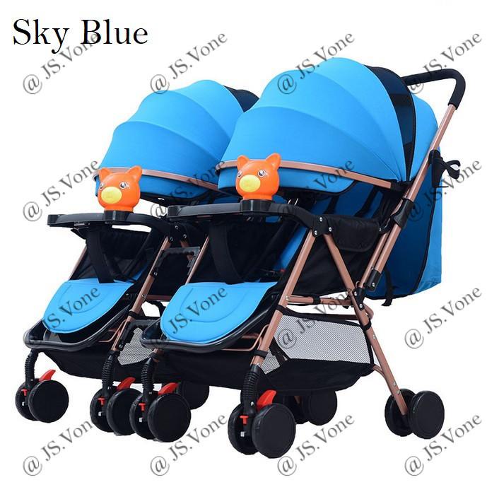 Kereta Dorong Bayi Anak Kembar / Twin Baby Stroller Jade Musik