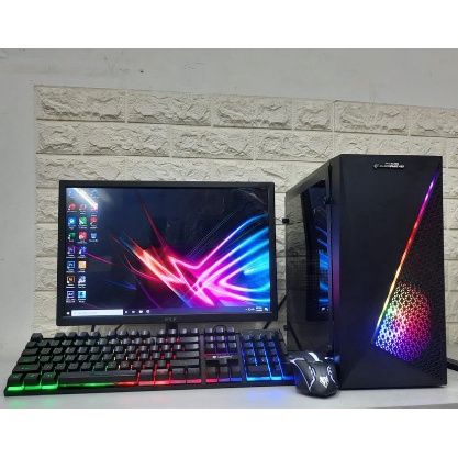 1set Pc Gaming AMD Ryzen 3 hdd 500gb ram 8gb vga Rx vega3 monitor led 19 inc siap pakai