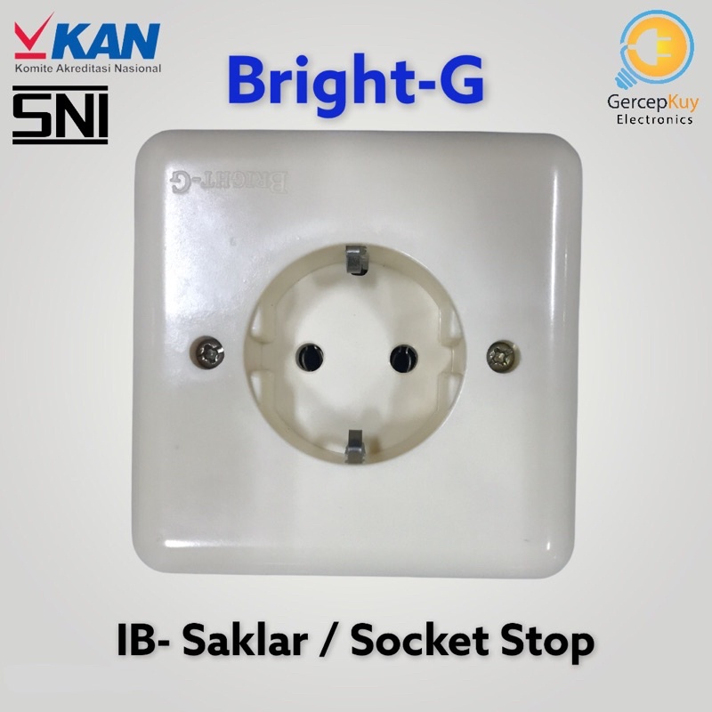 Saklar / Socket Stop Kontak IB - Inbow Tanam Bright-G BG 805 Cream