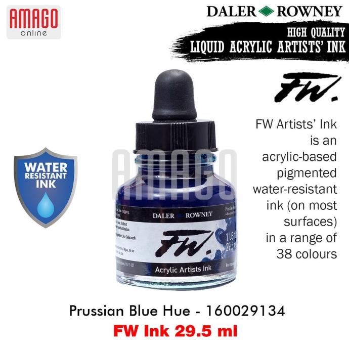 

Ink | Daler-Rowney - Fw Ink 29.5 Ml - Prussian Blue Hue - 160029134