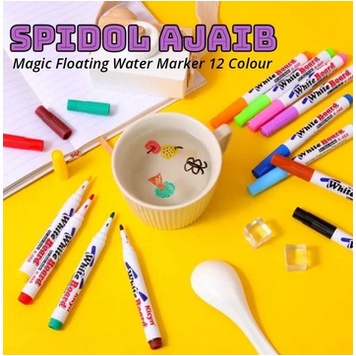 Spidol Magic Marker Floating pen water / Apung Air/ Papan Tulis / Ajaib Mengapung Di Air Magic Float MARK PEN -  Mainan Edukasi Anak Warna Mengambang Prakarya Kesenian Kerajinan Tangan Grosir Prakarya