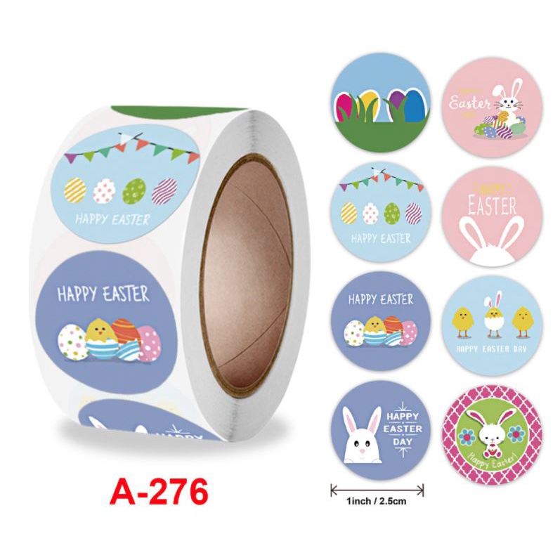 

Sticker Stiker Roll Label Cookies Bunny Easter