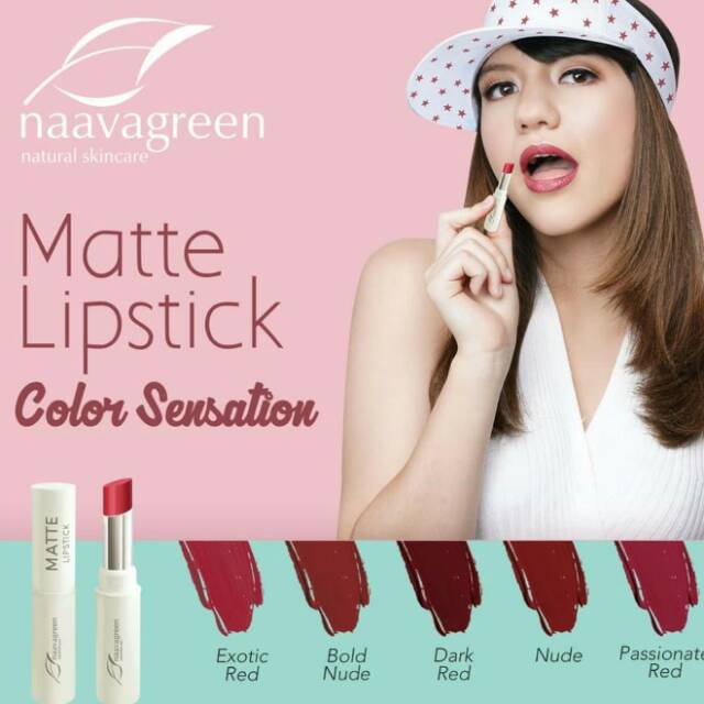 Naavagreen Matte Lipstik 100% Asli