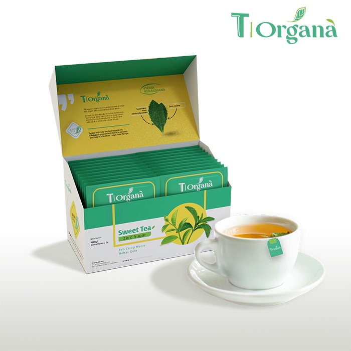 T|Organa - Teh Stevia Teh Manis Tanpa Gula Bundle 2 Box Isi 20 Tbag