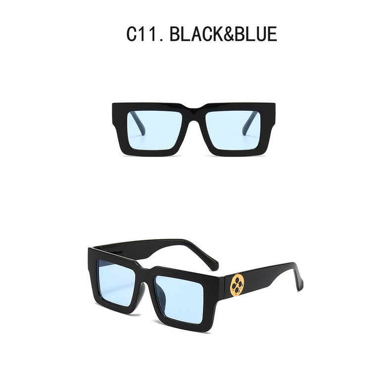 Kacamata Hitam Pelindung UV Bingkai Tebal Persegi Gaya Retro Eropa Amerika Untuk Pria Dan Wanita 2022