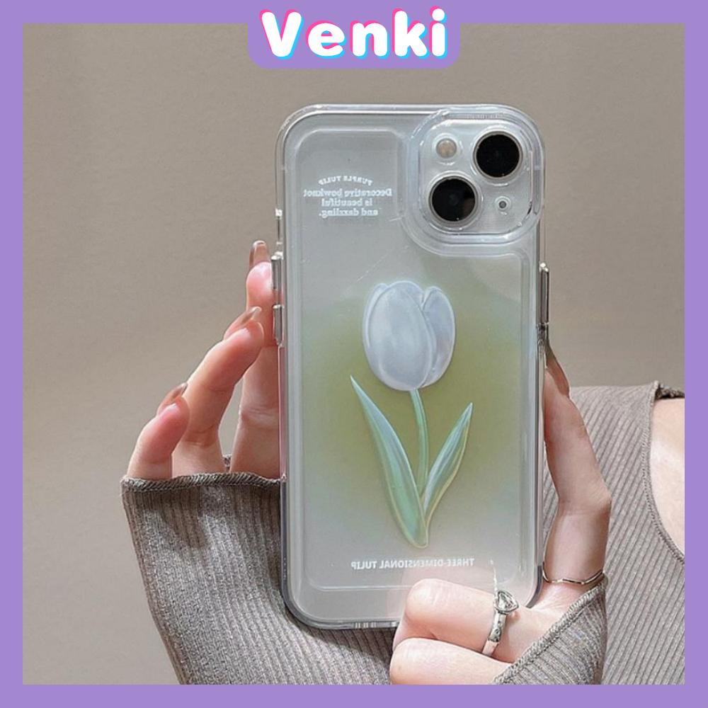 iPhone Case Silicone Soft Case Clear Case Thickened Shockproof Protection Camera Rose Tulip Flower Compatible For iPhone 11 iPhone 13 Pro Max iPhone 12 Pro Max iPhone 7 Plus xr