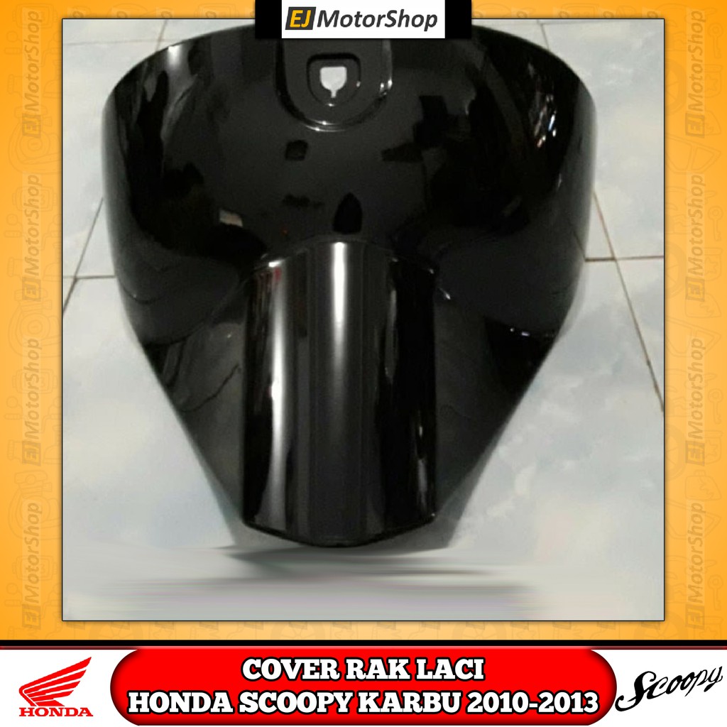 Cover Rak Bagasi Honda Scoopy Karbu Hitam Item 2010-2013 | Cover Laci Scoopy Karbu