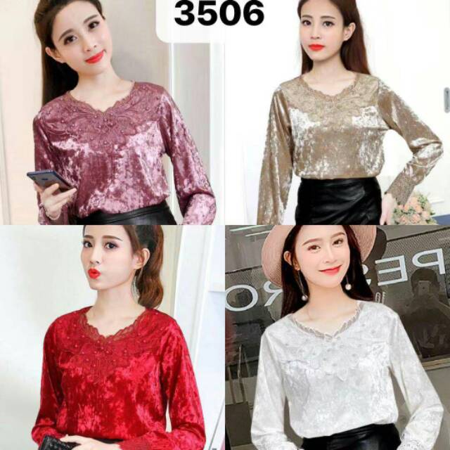 ATASAN VELVET IMPORT 3506#