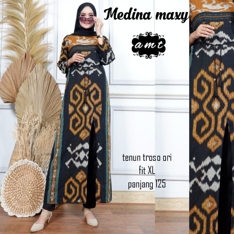 Jual Tunik Tenun Medina Maxy By Amt Shopee Indonesia