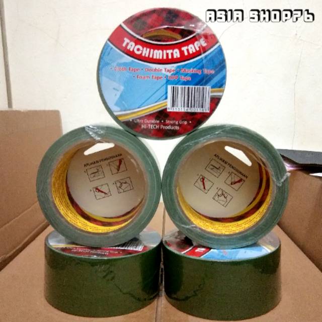 

Cloth tape lakban kain Tachimita hijau