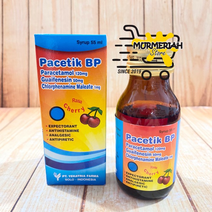 PACETIK BP Sirup 55 ml-Obat Syrup Demam, Batuk & Pilek