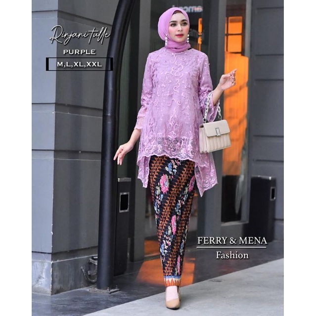 Melia Kebaya - Setelan kebaya Rinjani Tulle FM / Set Kebaya Tulle / Kebaya Wisuda / Kebaya Azkia